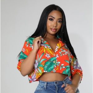 Floral crop top